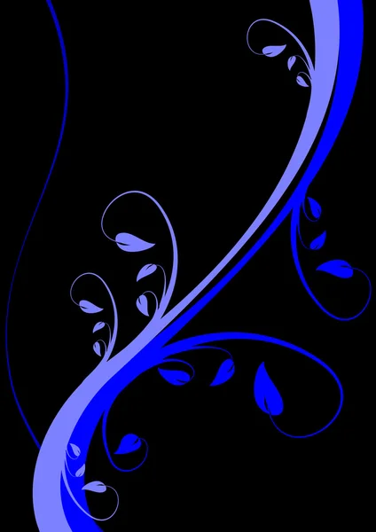 Abstract blue floral achtergrond afbeelding — Stockvector