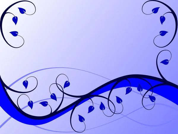 Absztrakt kék virágos Background Illustration — Stock Vector