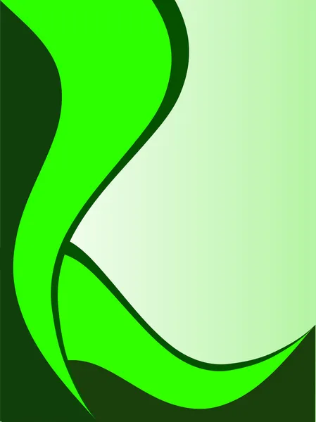 Carte de visite verte, couverture de brochure avec pièce pour texte — Image vectorielle