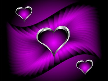 A purple hearts Valentines Day Background clipart