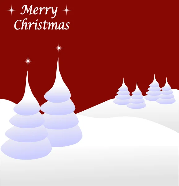 抽象红色圣诞冬季矢量场景 — 图库矢量图片