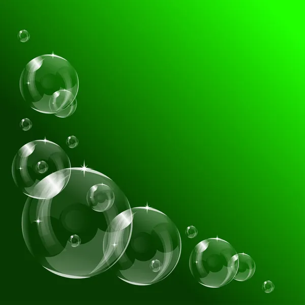 Un diseño de fondo de burbuja de jabón transparente — Vector de stock