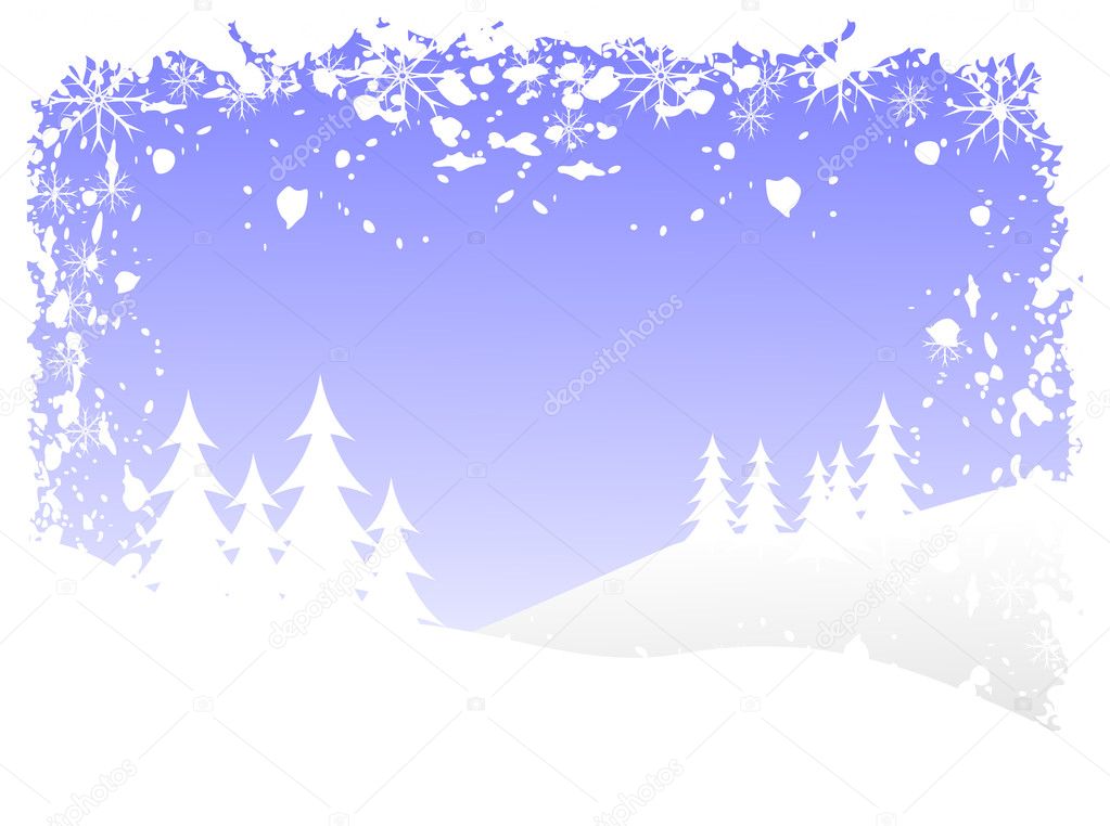 Abstract grunge winter vector background