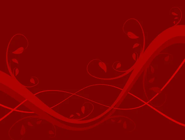 Um design de fundo floral vermelho — Vetor de Stock