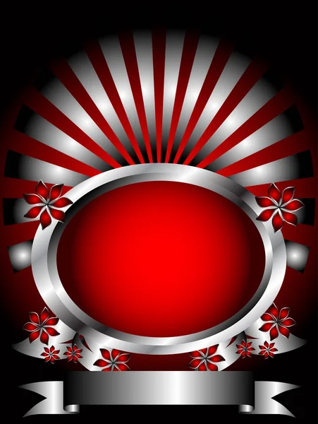 Un design argenté et rouge — Image vectorielle