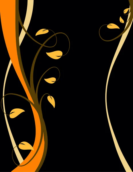 O の色合いの花柄のデザインで抽象的なベクトル イラスト — ストックベクタ