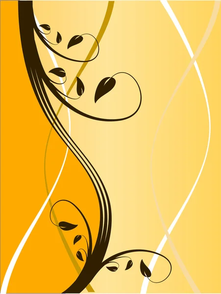 Abstract oranje bloemen vector achtergrond — Stockvector
