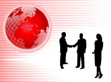 Abstract Red Global Business Background clipart