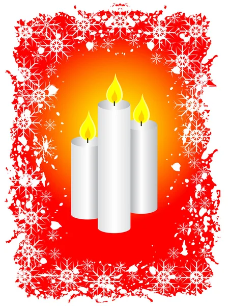 Christmas Candles Backgroun — Stock Vector