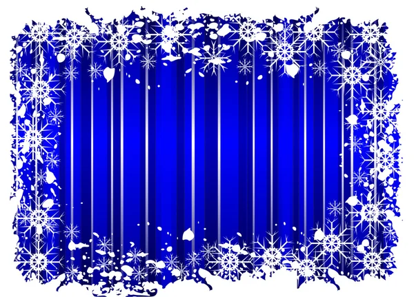 Un cadre de Noël grunge avec des flocons de neige — Image vectorielle