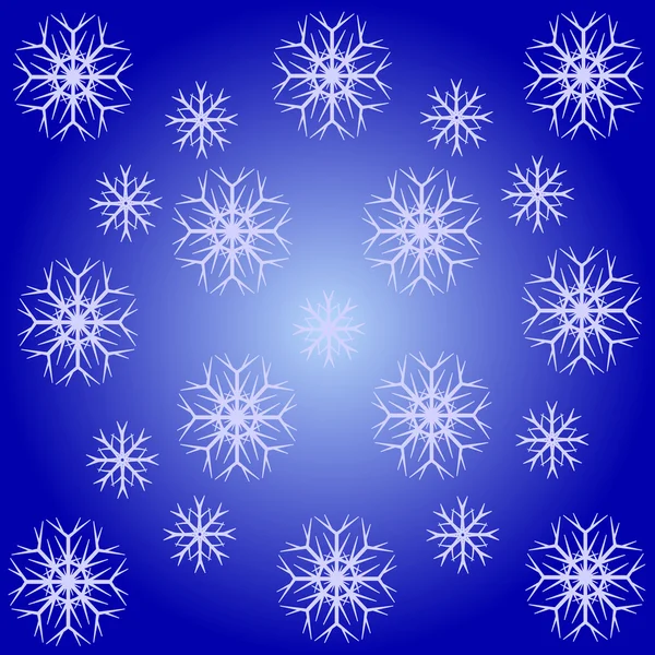 Un fond abstrait de flocon de neige — Image vectorielle
