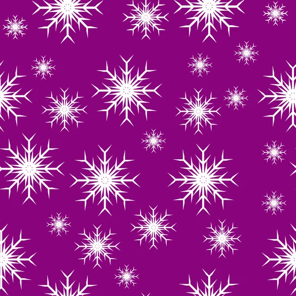 紫红色无缝雪花背景 — 图库矢量图片