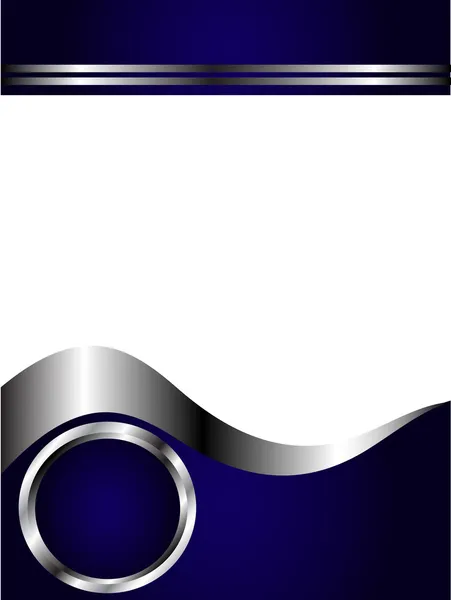 Ένα πρότυπο Βασιλικός μπλε και ασημί και λευκό επαγγελματικής κάρτας — Διανυσματικό Αρχείο