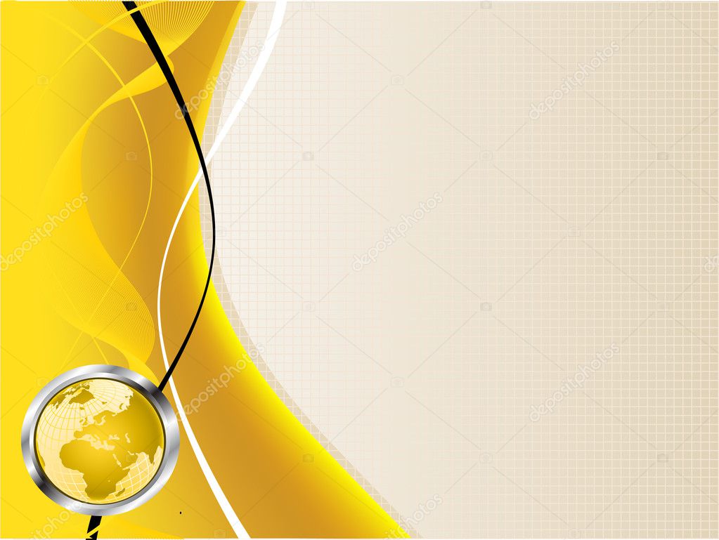 A yellow and white abstract vector business backgound