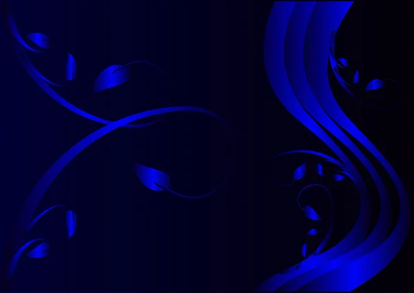 Abstrato fundo floral azul — Vetor de Stock