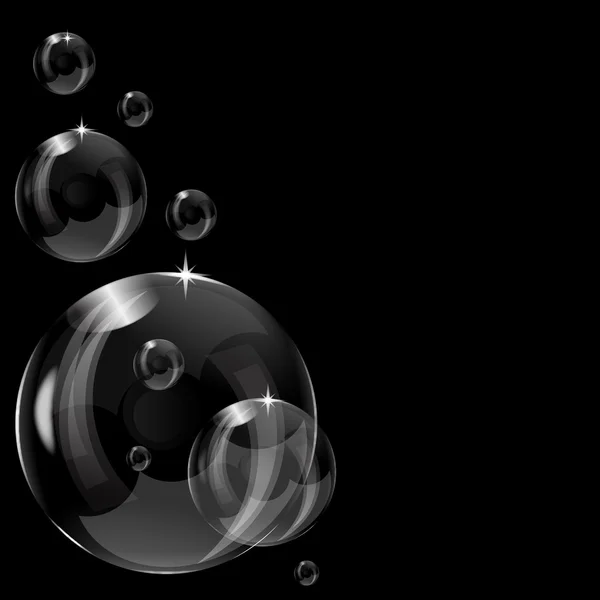 透明石鹸の泡の背景デザイン — ストックベクタ