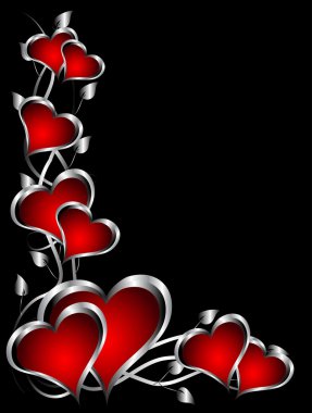 A red hearts Vakentines Day Backgroiund clipart
