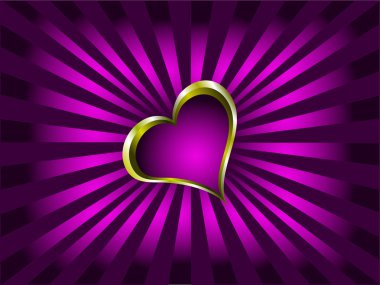 Purple and Gold Hearts Valentines Background clipart