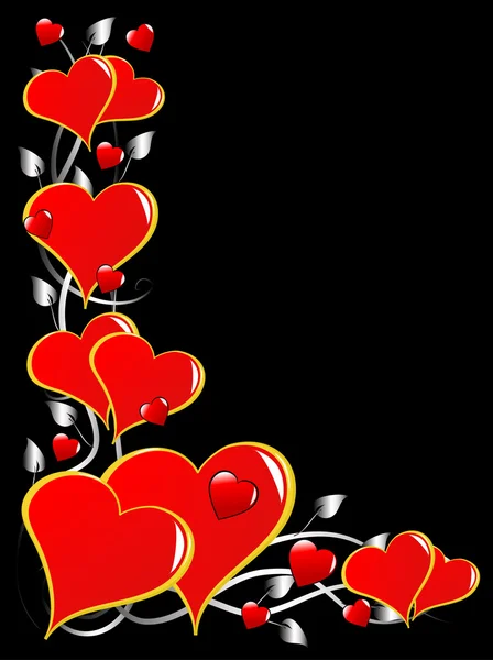 Un cœur rouge Jour des Vakentines Backgroiund — Image vectorielle