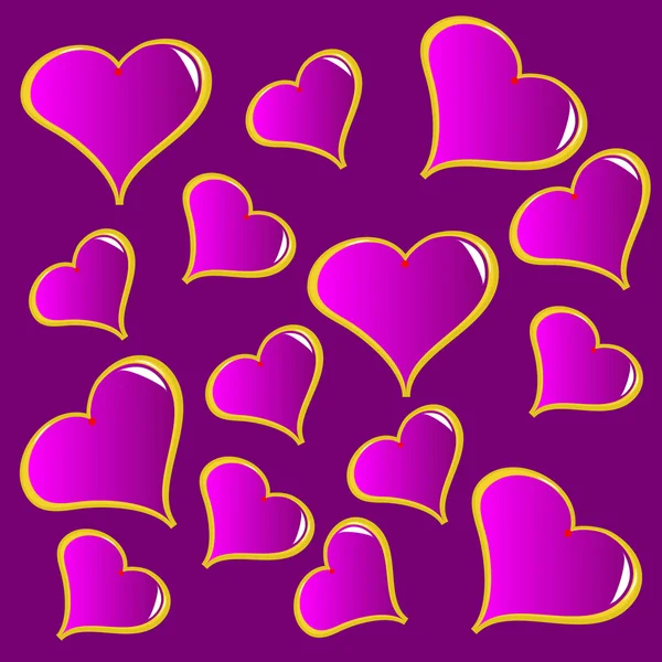 Een abstracte paarse vector valentines achtergrond — Stockvector