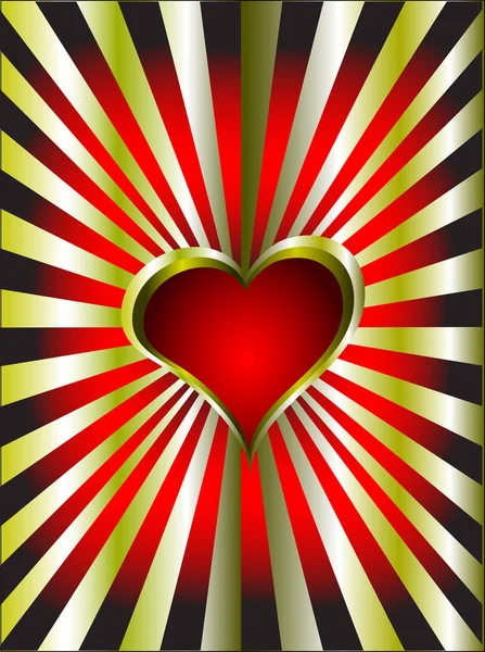 A gold hearts vector valentines day background — Stock Vector