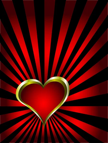 Ein Gold-Herzen-Vektor Valentinstag Hintergrund — Stockvektor
