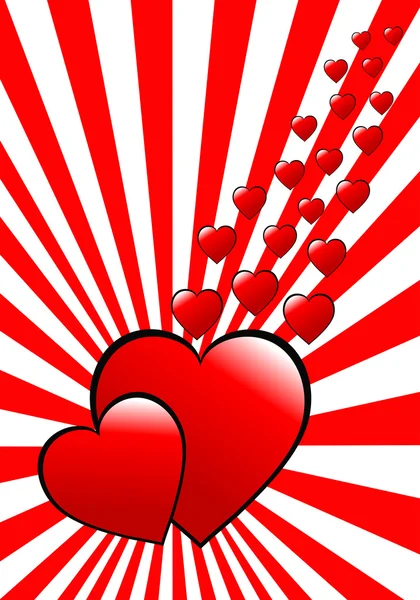 Valentinky srdce pozadí — Stockový vektor
