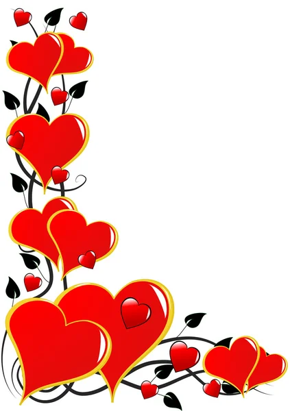 Un fond vectoriel coeur Valentines rouge — Image vectorielle