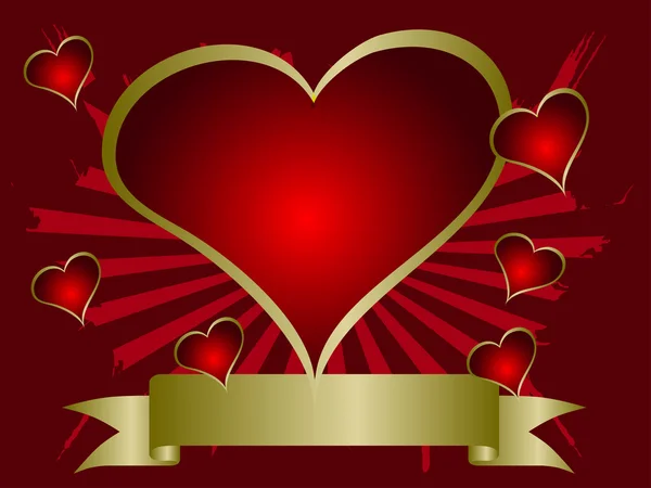 Une illustration vectorielle de valentines grunge — Image vectorielle
