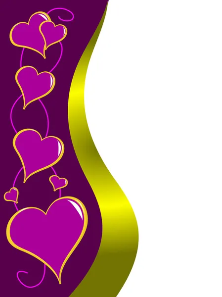 Leylak rengi Sevgililer günü kartı — Stok Vektör