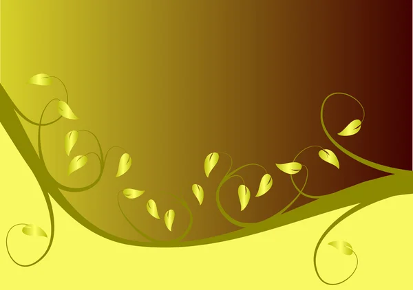 Un fondo floral amarillo abstracto — Vector de stock