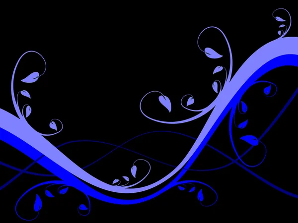 Een achtergrond van gestileerde blauwe bloemen vector — Stockvector
