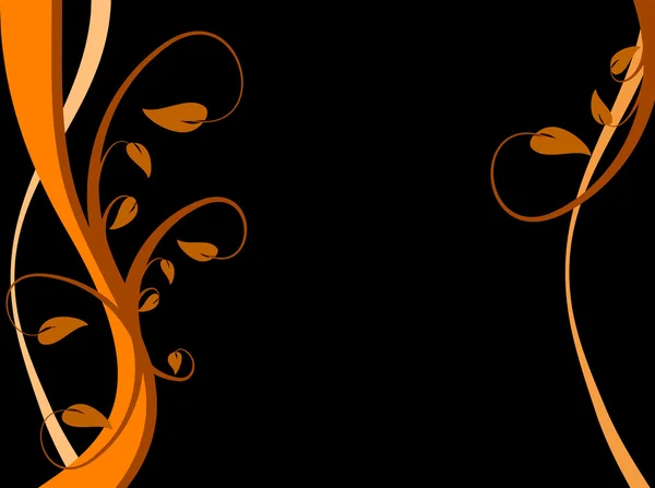 Ein abstrakter orange-blumiger Hintergrund — Stockvektor