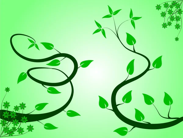 Абстрактный зеленый цветочный фон — стоковый вектор