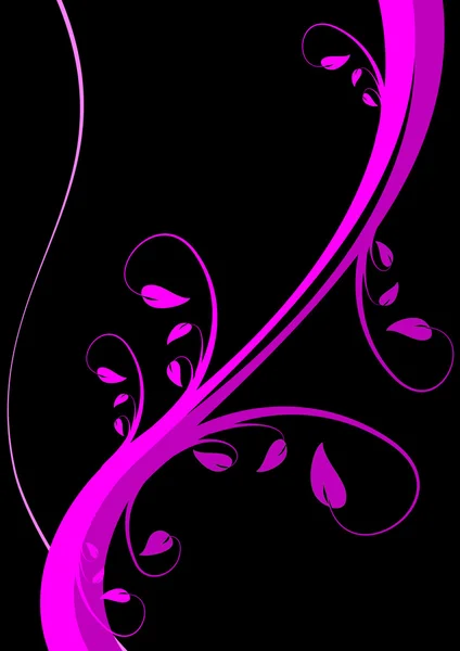 A stylized magenta floral vector background — Stock Vector