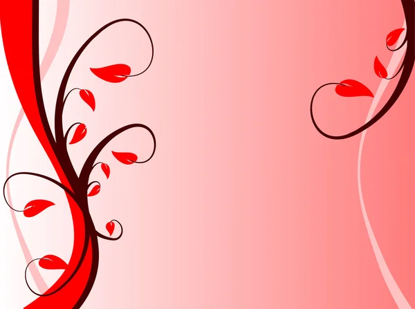 Червоний квітковий дизайн фону — стоковий вектор