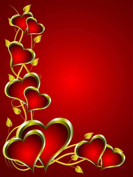 Abstract Hearts Valentines Background — Stock Vector