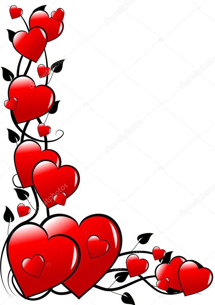 A red Valentines hearts vector background