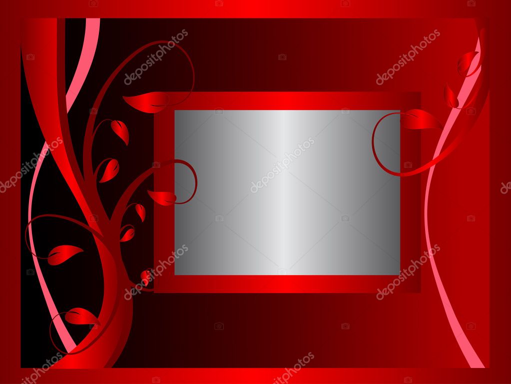 A red formal floral background — Stock Vector © mhprice #4424688