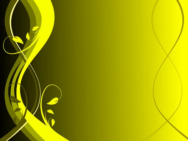 Abstrakt gul blommig bakgrund — Stock vektor