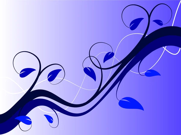 Blu astratto sfondo floreale — Vettoriale Stock