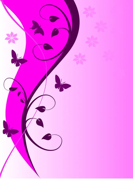 Abstracte paarse bloemen achtergrond — Stockvector