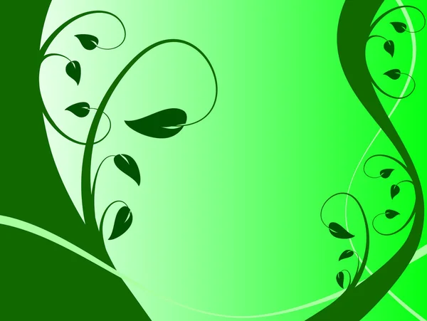Zielone tło kwiatowy — Wektor stockowy