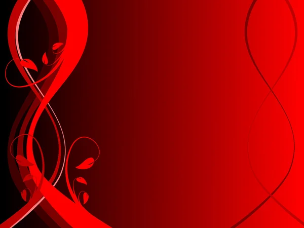 Une illustration vectorielle florale rouge — Image vectorielle