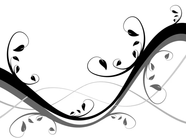 Чорно-білий абстрактний квітковий фон — стоковий вектор
