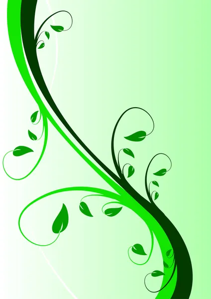 Absztrakt zöld virágos háttér — Stock Vector
