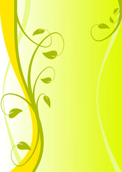 黄色抽象花卉矢量设计 — 图库矢量图片