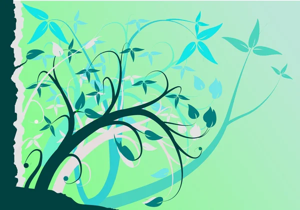 一种抽象的绿松石花艺设计 — 图库矢量图片