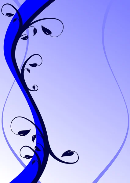 Un fond vectoriel floral bleu — Image vectorielle