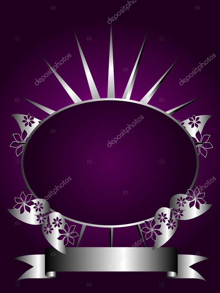Abstract Silver and Purple Floral Vector Design Stock Vector Image by  ©mhprice #4433159